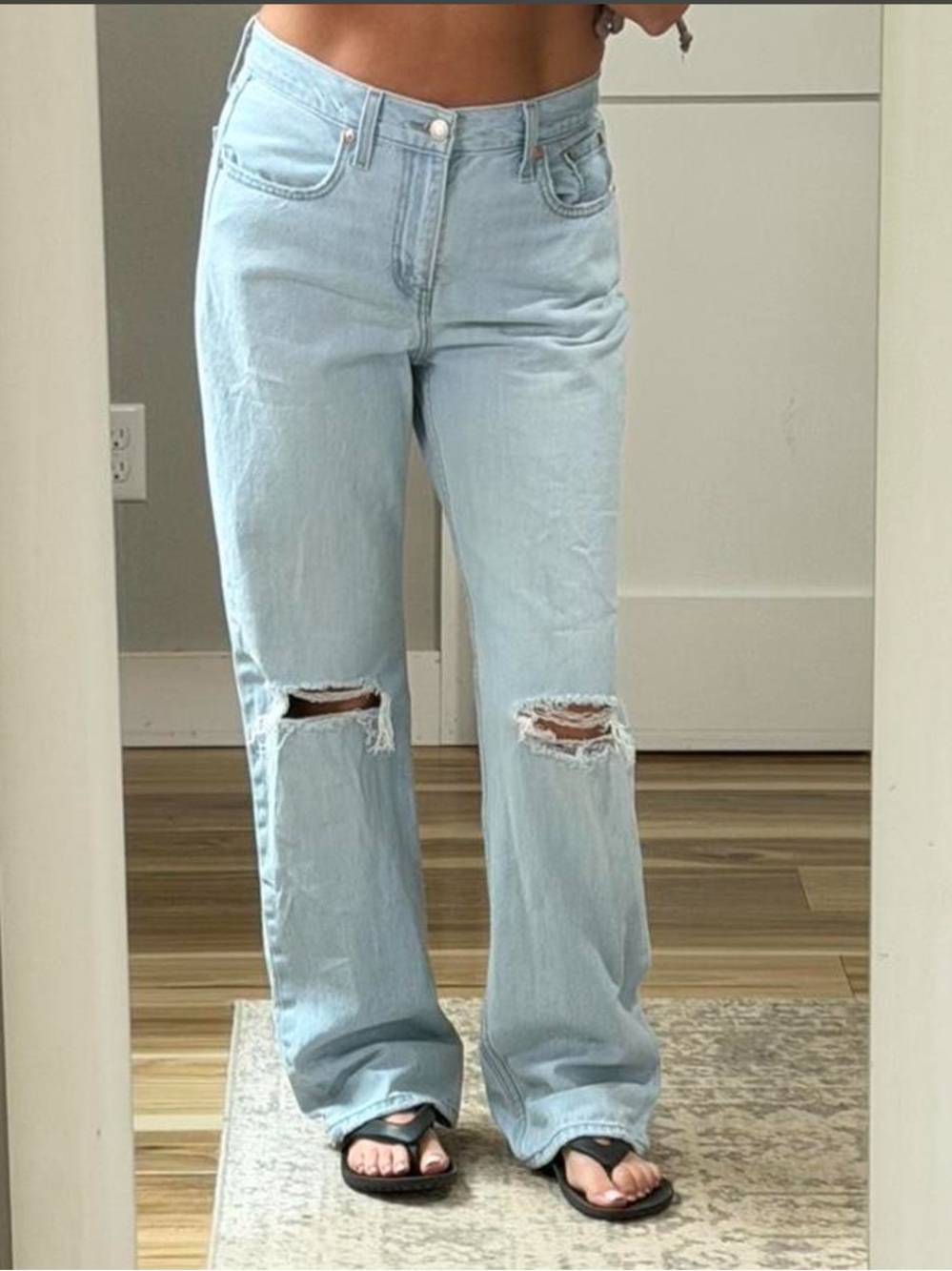 Levi's Light Blue Low Pro Straight Jeans - Women